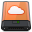 Orange iDisk W Icon 32x32 png